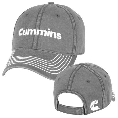 Cummins Base Ball Cap hat Diesel Gear Dodge ram Logo Embroidered Gray - DieselTrucks.com