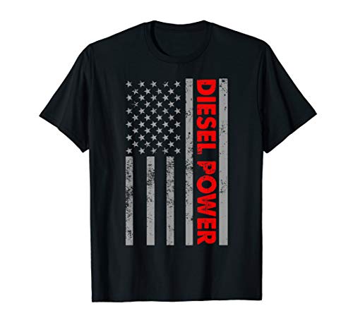 Diesel Power US Flag T-Shirt Truck Turbo Brothers Mechanic T-Shirt - DieselTrucks.com