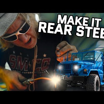Making this 5 ton CRAB WALK! (REAR STEER INSTALL)