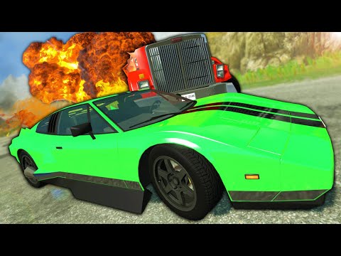 Racing Fast Cars Against EXPLOSIVE Diesel Tankers! - BeamNG Gameplay Race &amp; Crashes