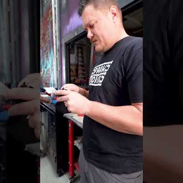 His first time seeing a circular key..