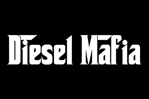 Diesel Mafia Decal, Diesel Truck Stickers (H 2 by L 9 Inches, White) - DieselTrucks.com