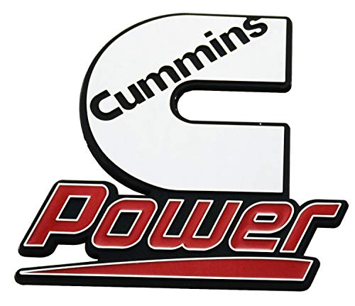 1Pcs Cummins emblem decal stickers power diesel badge (Chrome/Red) - DieselTrucks.com