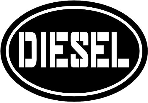 WickedGoodz Black Diesel Vinyl Window Decal - Diesel Bumper Sticker - Perfect Truck Owner Gift - DieselTrucks.com
