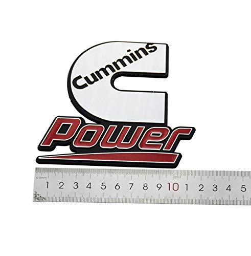 1Pcs Cummins emblem decal stickers power diesel badge (Chrome/Red) - DieselTrucks.com