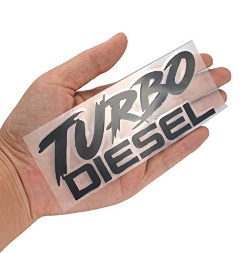 EmbRoom Turbo Diesel Decal Decal Sticker- Peel and Stick Sticker Graphic - - Auto, Wall, Laptop, Cell, Truck Sticker for Windows, Cars, Trucks (Black) - DieselTrucks.com