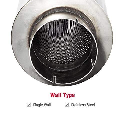 Aazon.co: 2 Inch Inlet/Outlet Exhaust Uffler, Straight-Through Chaber Perforance Race