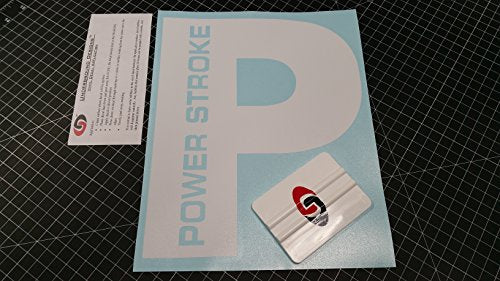 UNDERGROUND DESIGNS Power Stroke Rear Window Decal Tailgate Sticker Kit Select Color (Gloss White) - DieselTrucks.com